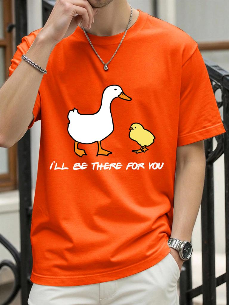 Goose Will Be There For You Printed TShirts Womens Summer Cotton Tops Loose ONeck Soft Short Sleeve T Shirts Casual Clothes