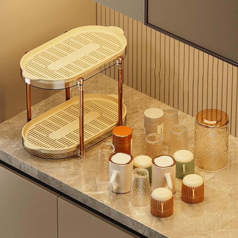 Small Cup Drainer Rack with Two Layer Double Layer Cup Holder Drainer Rack Suitable for Home or Office Cup Management