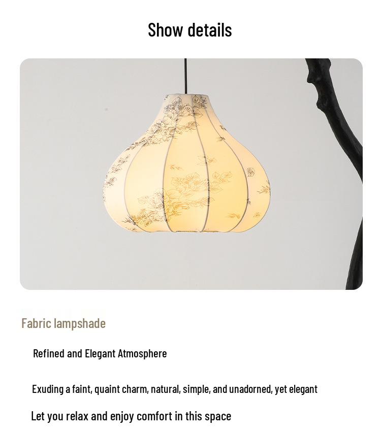 Brand New Zen Retro Wabi-Sabi Fabric Lantern Floor Lamp for Living Room & Tea Room Atmosphere