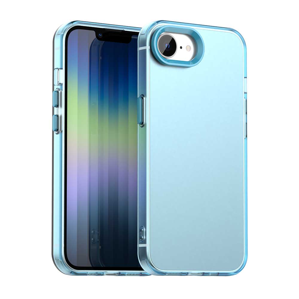 

Матовый чехол для Apple iphone 16e Чехол iphone 16e SE4 2025 Funda Coque Матовый Полупрозрачный ПК Конфетный цвет Бампер для телефона iphone 16e For iphone 16e синий