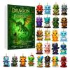 Viking Dragon Advent Calendar Blind Box Hanging Ornament 24 Unique Acrylic Decor Christmas Home Party