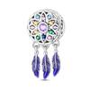 S925 Silver Dreamcatcher Style Moon Pendant 925 Silver Bead DIY Bracelet Jewelry Accessories
