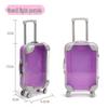 Compact Clear Cosmetic Trolley Case with Universal Wheels, Large Capacity, Thickened for Eyelash and Desktop Decor