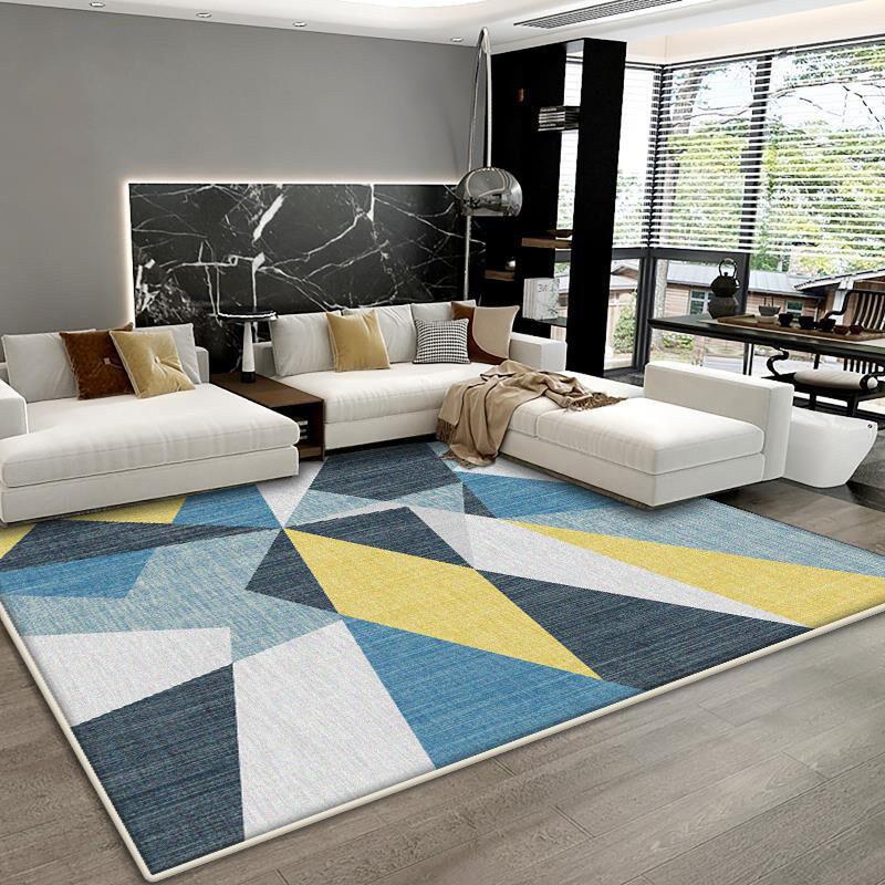 Nordic Geometric Marble Living Room Carpet 140x200cm Large Home Super Absorbent Bedroom Hallway Entrance Floor Mats Non-slip