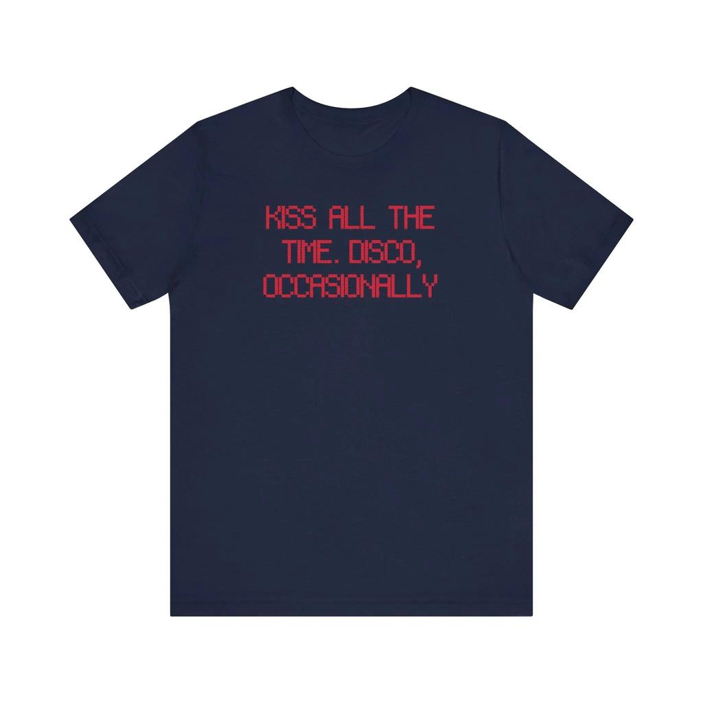Discostyle Summer Funprinted Design American Casual Sports Fashion Street Mens Tshirt for Outdoor Loose and Breathable