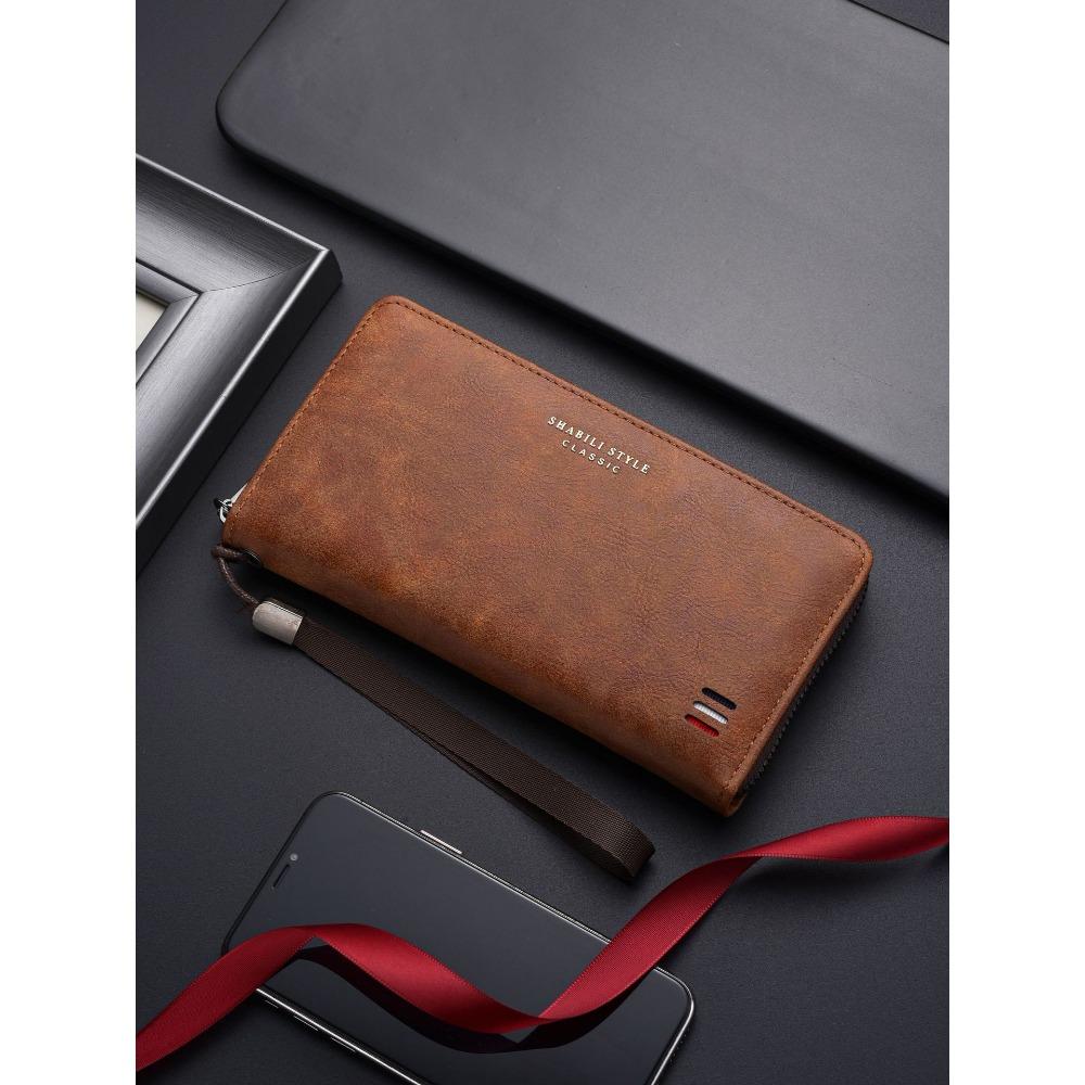 Men Wallets Long Wallet, Leather Card Holder, Coin Purse, Business Style