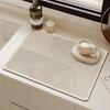 Tapis de Séchage de Cuisine en Diatomite Antidérapant Absorbant l'Eau Résistant à la Chaleur Coussin pour Machine à Café pour Maisons de Style Japonais---