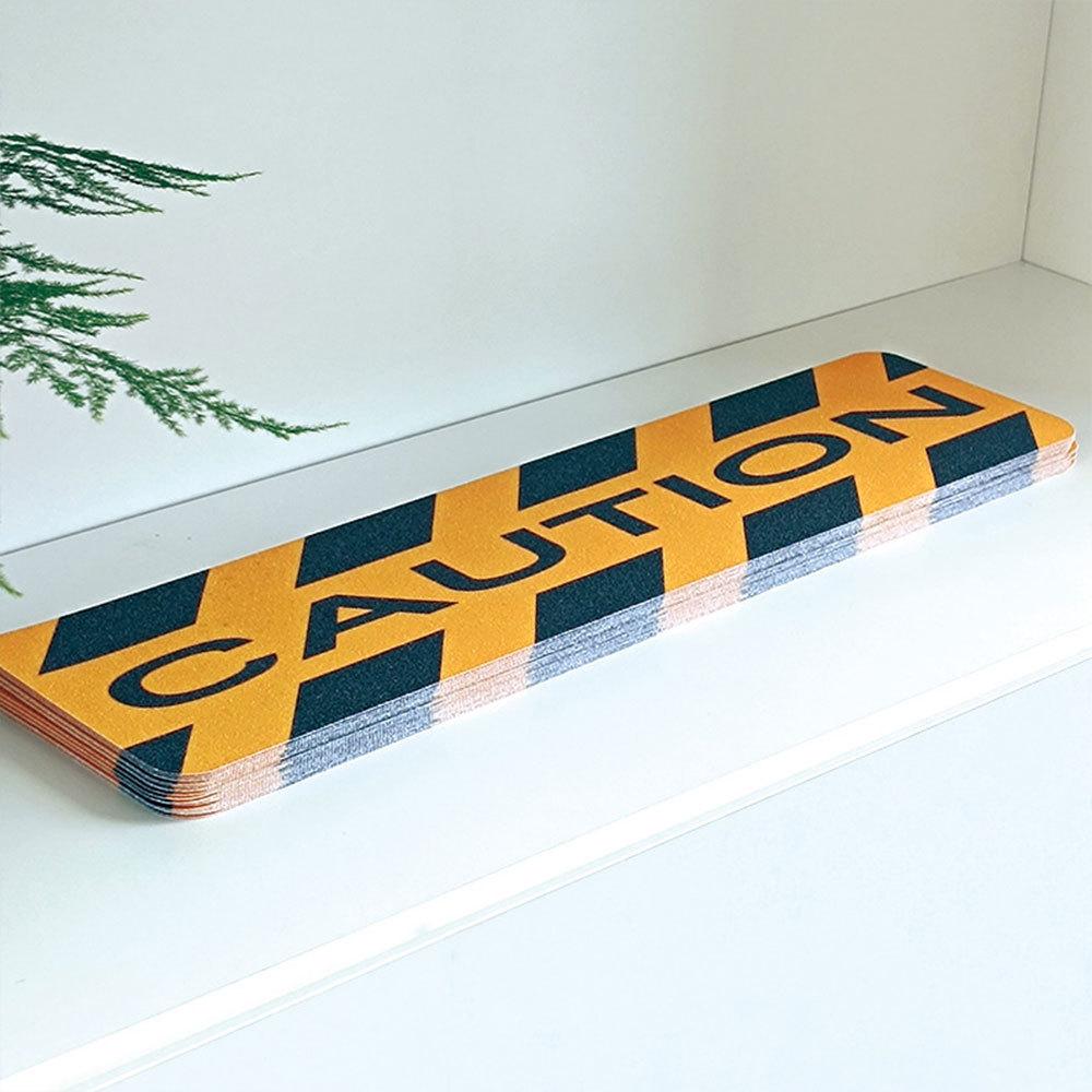 1PC Watch Your Step! Anti-slip Stair Warning Stickers - Yellow And Black Caution Marks, Home Safety Stickers | Warning Signs