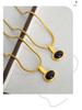 18k Gold Titanium Steel Pendant Necklace - Versatile Non-Fading Jewelry for Women