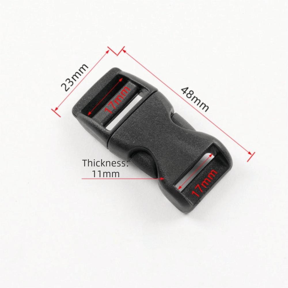 40 Pcs 17mm Mini Buckles Plastic Adjustable Buckles Durable Flat Buckles  Bag Straps
