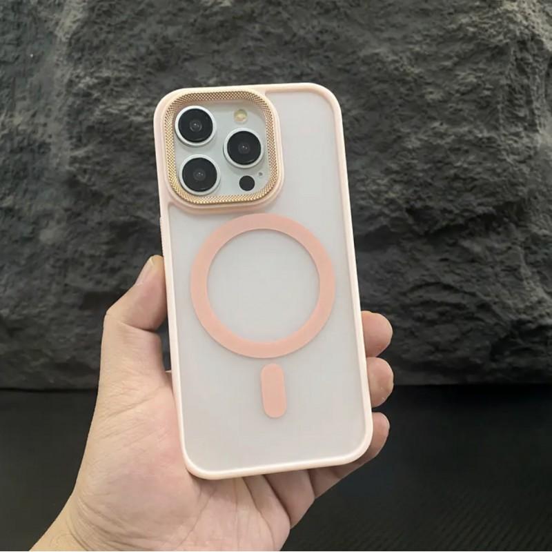 

Diamond Patterned Lens Frosted Magnetic Phone Case Suitable Apple 17promax Anti Drop 16 Minimalist Premium 15 Protective iPhone 15 PRO розовый