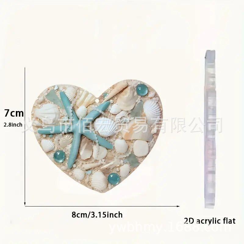 

2024 Потрясающий акриловый декор для пляжа с океанским прибоем, мультяшное подвесное украшение на рождественскую елку