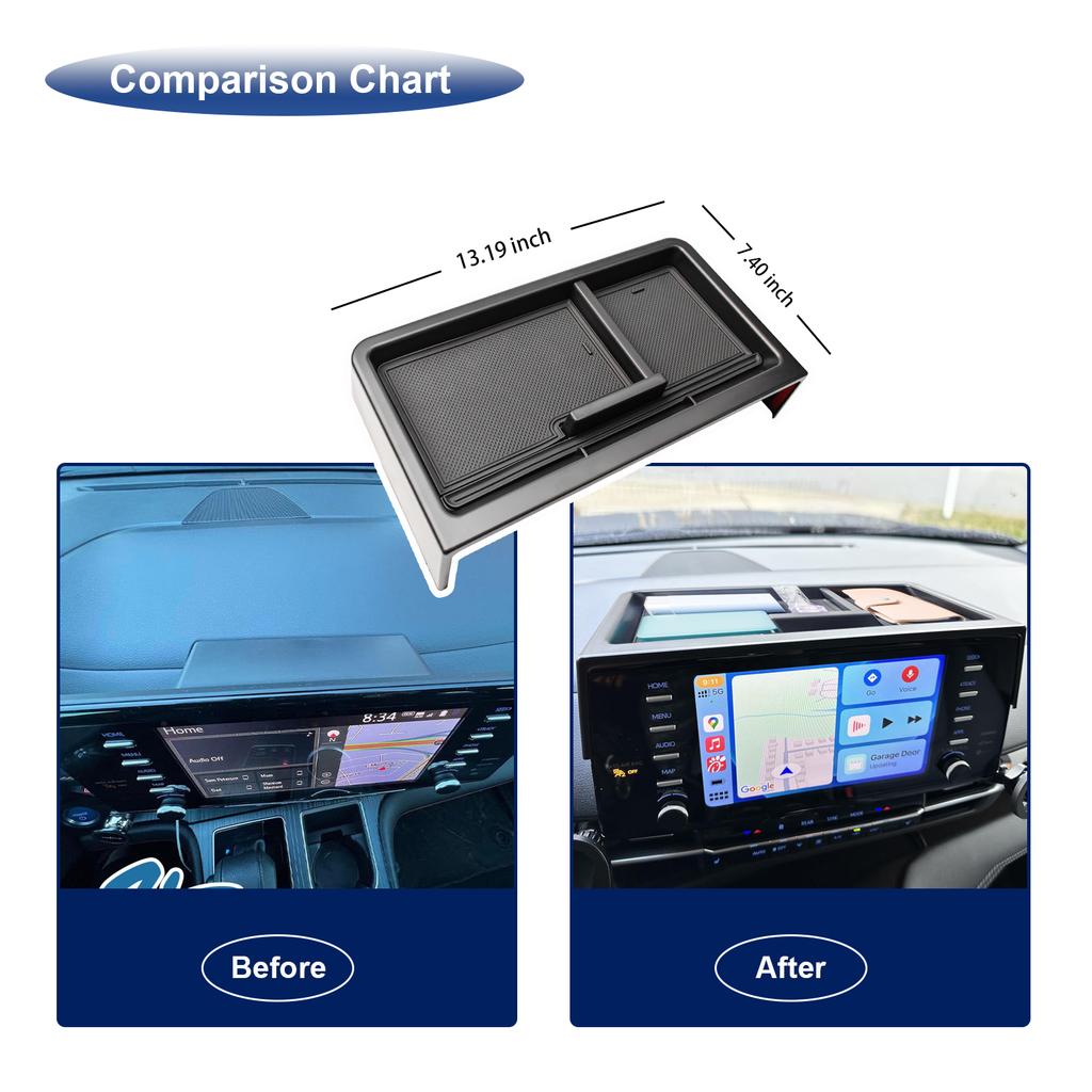 SixthSmoy Mittelkonsole Armaturenbrett Ablagefach Für Toyota Sienna 2025 2025 2025 2025 Armaturenbrett Auto Aufbewahrungsorganizer Zubehör