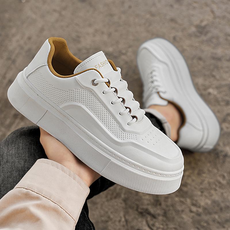 Men's Sports Shoes  Breathable Low-Top Fashionable Versatile Thick-Heeled Casual Board Shoes Comfortable Trendy Versatile