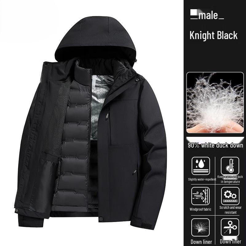 Women's 2024 Three-in-One Winter Hiking Windbreaker: Thickened, Warm, and Windproof Outdoor Jacket