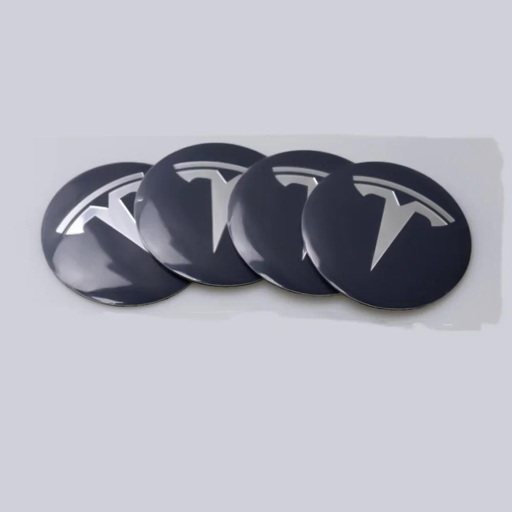

Автомобильная наклейка 2025 Новая Tesla 4 шт. 56 мм Центральная заглушка ступицы Tesla Логотип Высококачественная наклейка для Tesla Model 3 Y S X Персонализированный автомобиль 56mm Stickers