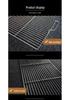 Rectangular 304 Stainless Steel BBQ Grill Net with Legs – Ideal for Draining Water & Oil, Oven Drying & Baking.