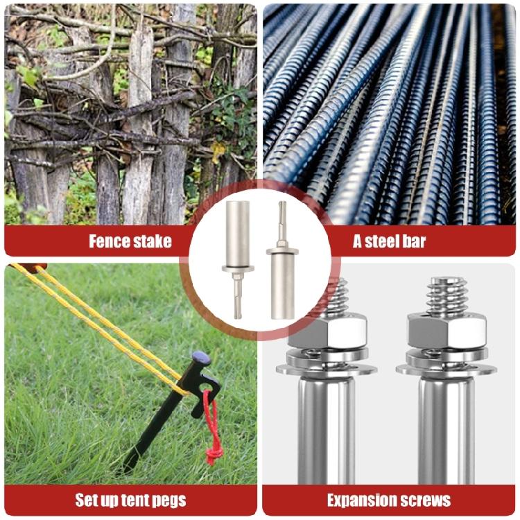 Ground Rod Driver Adapter, Secure Grounding Tasks, Suitable for 5/8inch and 3/4inch Rods  Piling&Fence Installation