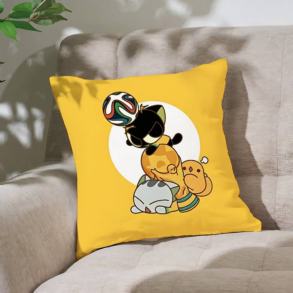 

Черный Кот Ло Сяохэй Наволочка Подушка-плед Нордический Винтажный Стиль Чехлы для Подушек Дом Гостиная Диван Кушетка Сиденье Декор 16x16Inch