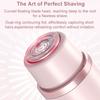 Women Body Hair Trimmer 2 In 1 Type C Charging IPX7 Water Proof Bikini Hair Trimmer Wet Dry Use for Underarms Legs Pink