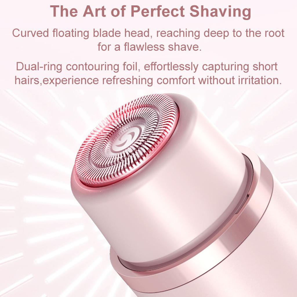 Women Body Hair Trimmer 2 In 1 Type C Charging IPX7 Water Proof Bikini Hair Trimmer Wet Dry Use for Underarms Legs Pink