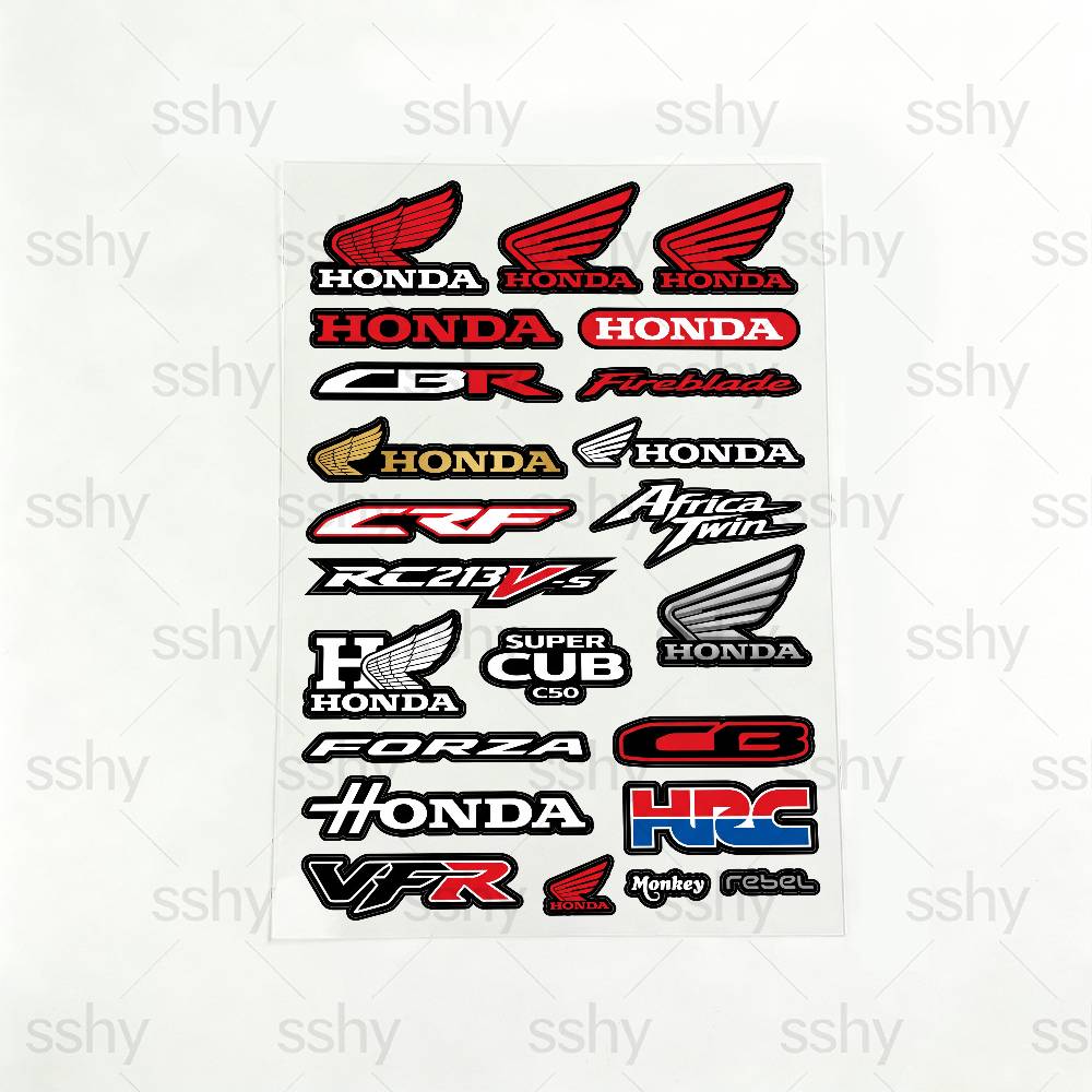 FOR HONDA HRC H WING Reflective motorcycle stickers, 3M safety warning at night in the dark scooter helmets TP6