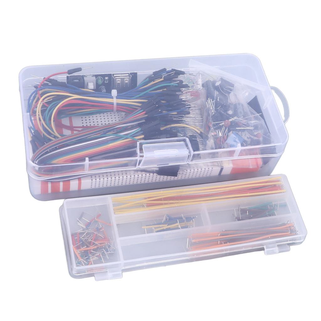 830 Steckpunkte Breadboard mit Stromversorgungsmodul DIY Schaltung Jumperkabel Elektronikbausatz