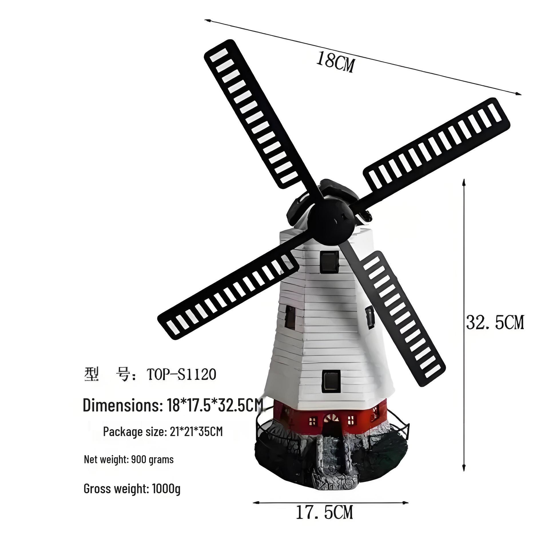Водонепроницаемая солнечная смоляная ветряная мельница для декора сада на открытом воздухе