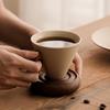 Coffee Cups 250ml Ceramic Tapered Retro Mug Hot Coffee Cup for Family Friends Birthdays Home Indoor Outdoor Travel Tea Chocolate