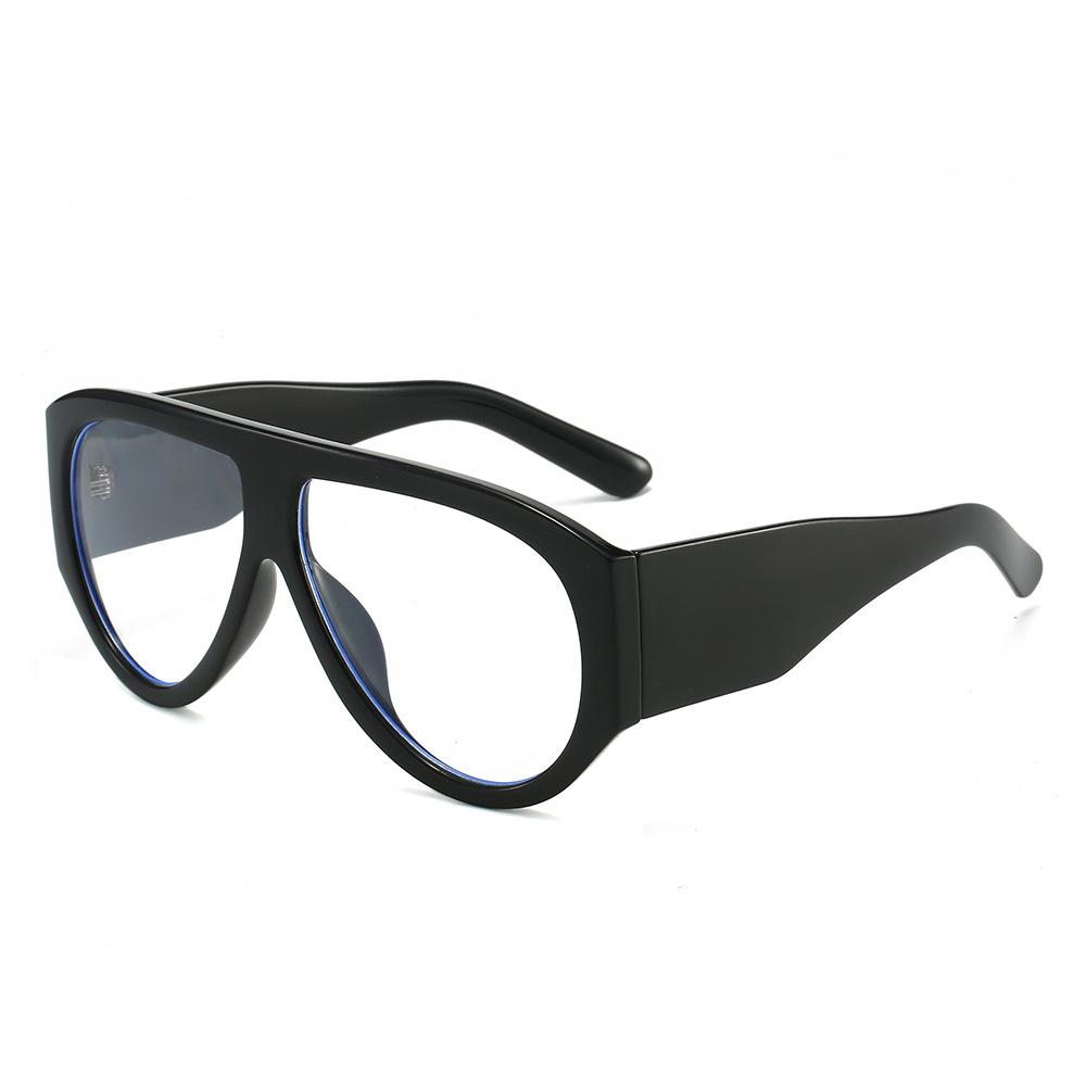 Large Frame Women's Pilot Sunglasses, New Decorative European and American Sunglasses, Advanced Sunglasses, Concave Shape