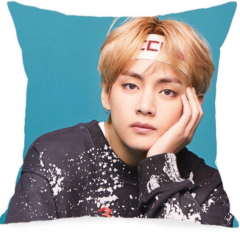 

Kpop Bts 18 Bangtan Boys Face Yourself Персиковий Тон Кушон Наволочка Декоративна Подушка Blue V
