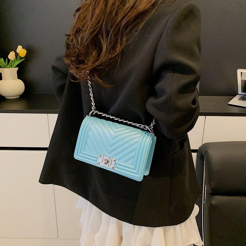 Sac à bandoulière de mode haut de gamme, sac à chaîne rétro losange d'été, sac messager polyvalent