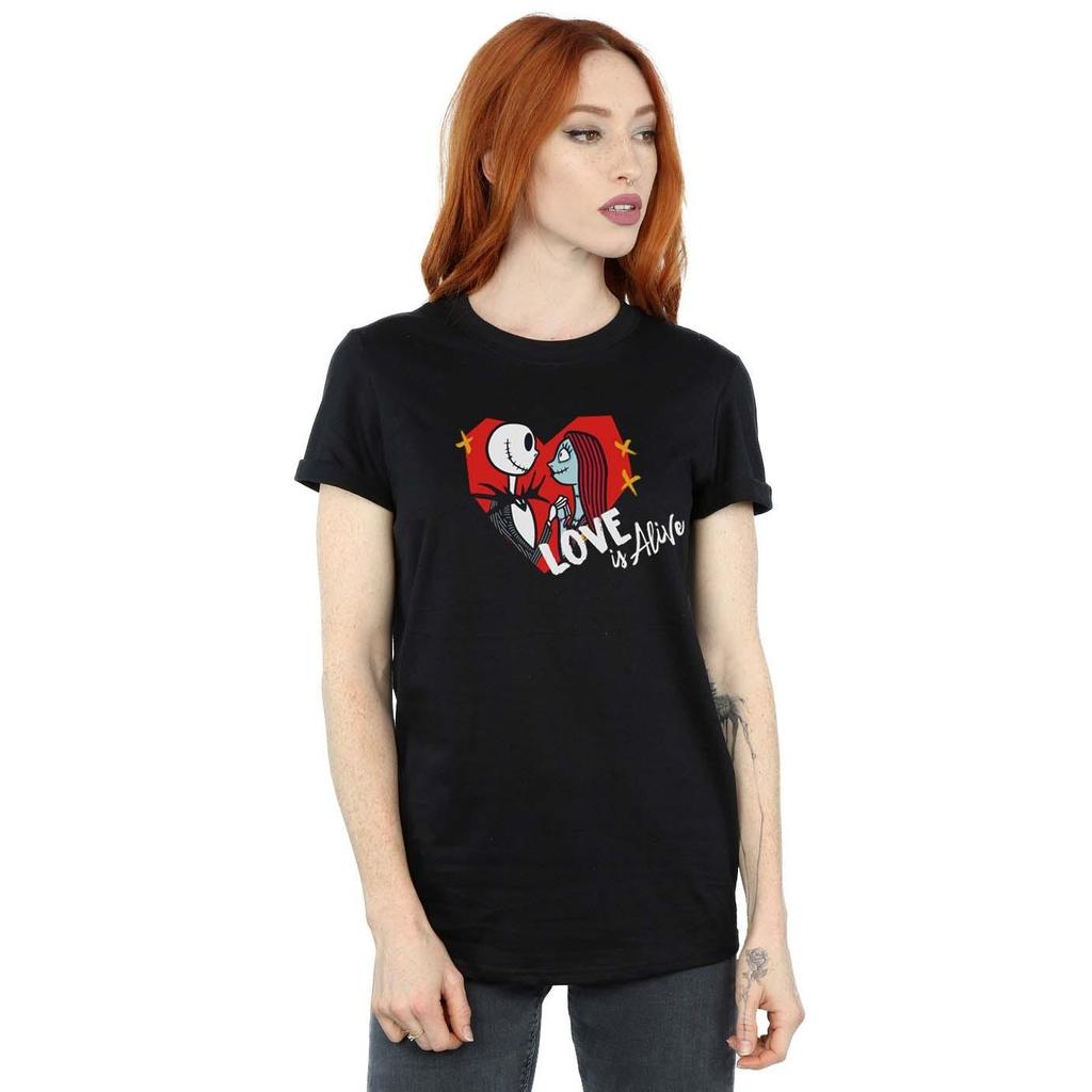 Disney Womens/Ladies The Nightmare Before Christmas Love Is Alive Cotton Boyfriend T-Shirt