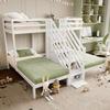 Etagenbett 90x200 3 Kinder EN747 zertifiziert Hochbett Holzbett Stauraumtreppe Jugendbett 3 Betten Lattenrost ohne Matratze Weiß