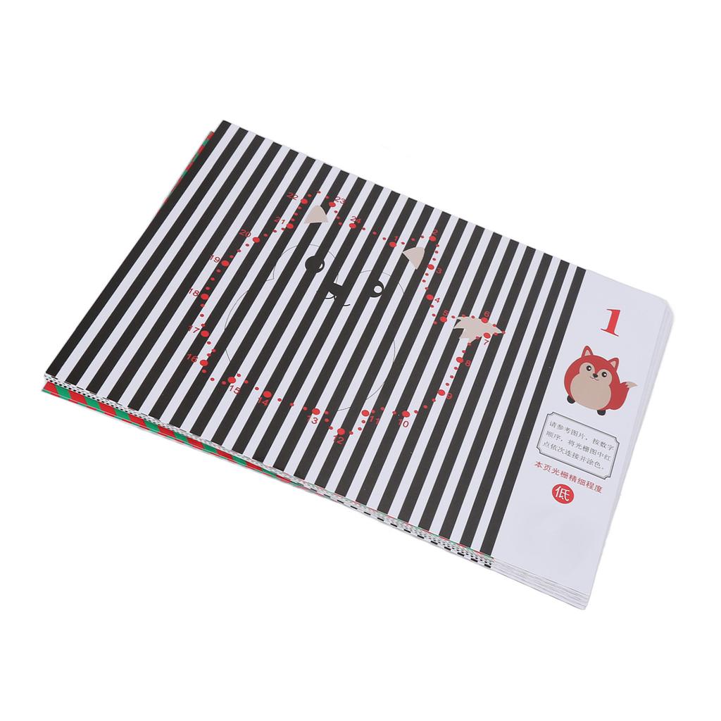 20pcs Vision Training Chart Corrected Vision Amblyopia Raster Tracing Book for Kids Children