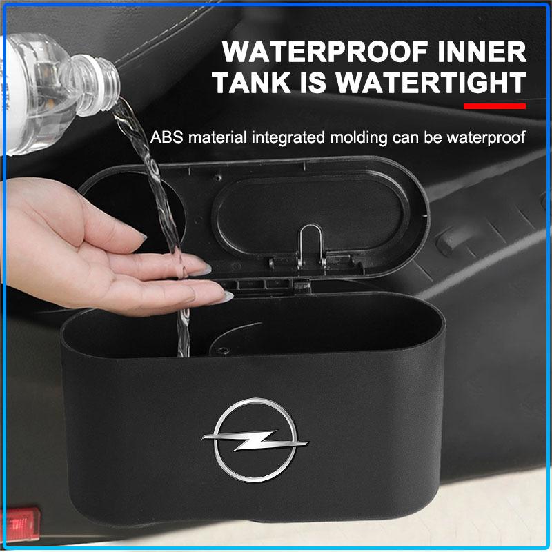 1Pcs Portable Hanging Mini Car Trash Can Wastebasket Trash Can with Lid For Opel crosa d astra h insignia astra j zafira b mokkaastra vivaro astra g
