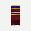 Niche Style Handmade Tassel Knitted Striped Wool Blend Scarf for Women Warm Wool Small Scarf