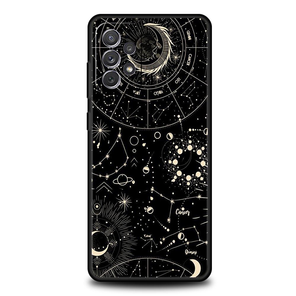 Suns Moons Clouds Astrological Phone Case for Samsung Galaxy A13 A14 A54 A73 A34 A51 A71 A22 A23 A32 A52 A01 A31 A41 Soft Shell