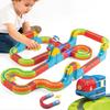 DIY Assembly of Railway Track Car Building Block Set Magic Electronic Train Track Children's Educational Toys Christmas Gifts