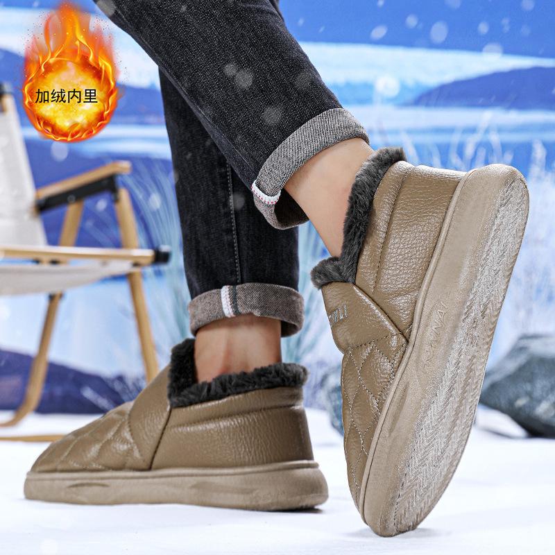 Low-top Non-slip and Wear-resistant Winter Piled and Thickened New Large Cotton Boots Outdoor Comfortable Snow Boots