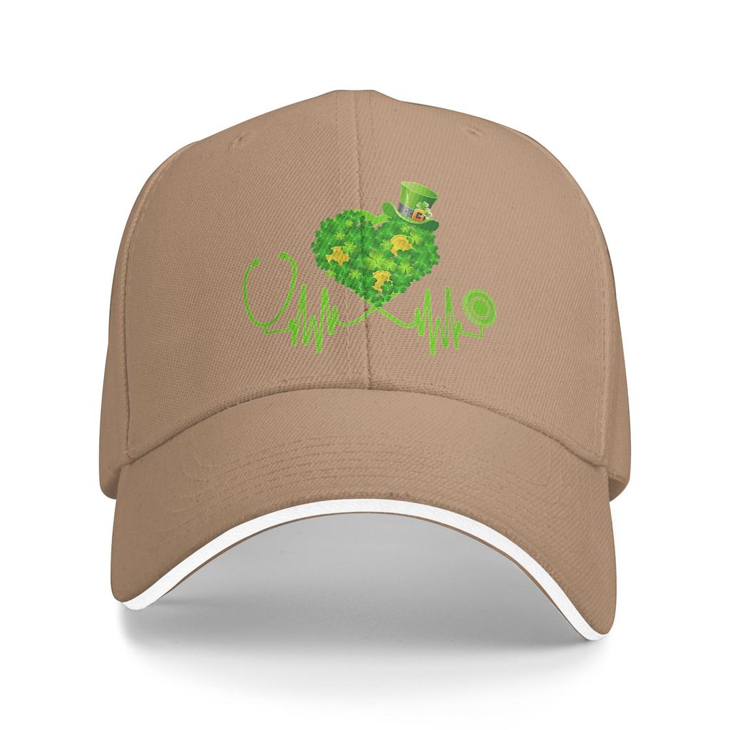 Unisex Nurse Stethoscope Heartbeat Irish Saint Patricks Day Outdoor Hat Sun Baseball Caps New Baseball Cap Golf Hats
