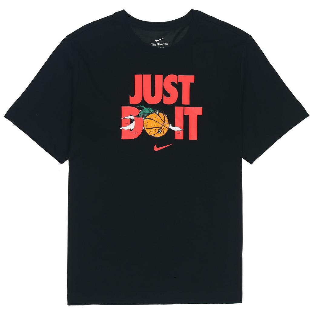 Nike Just Do It Letter Print Crew Neck Short Sleeve T-Shirt Men Tops Black DV1213-010