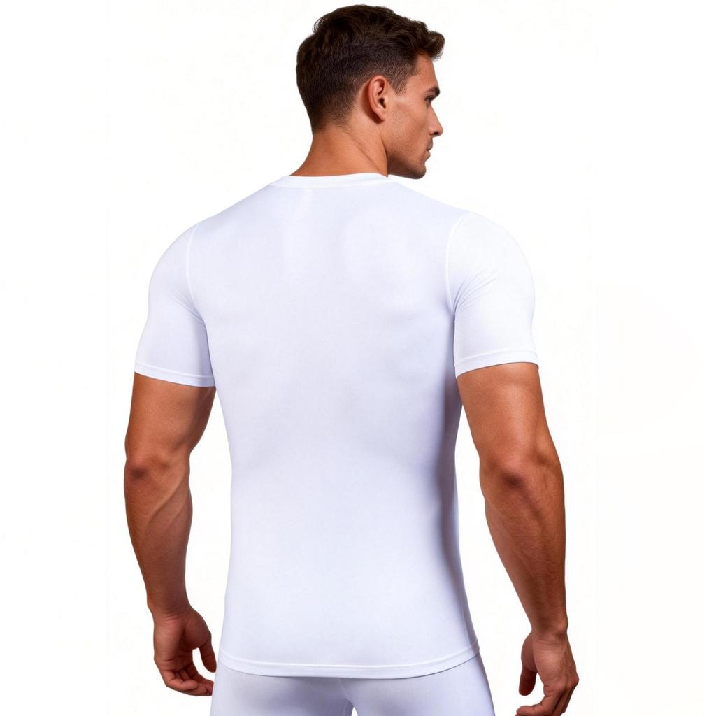Men's Sports V Neck Short Sleeve T-shirt  Quick Dry Fitness Workout Training Tee Activewear