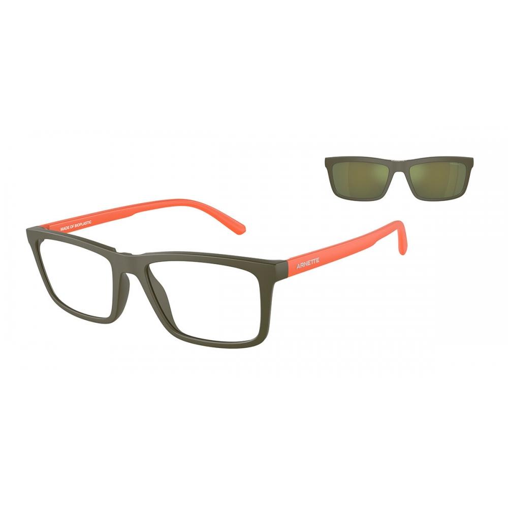 

Arnette An4333 Hypno 2.0 With Clip On 28541w Men Eyeglasses Matte Military Green/55-18-145