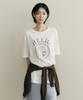 OSTKAKA Hirik Pigment Loose Fit T-Shirt Ivory