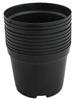 10PCS Set of Black Plastic Plant Pots for Indoor and Outdoor Use