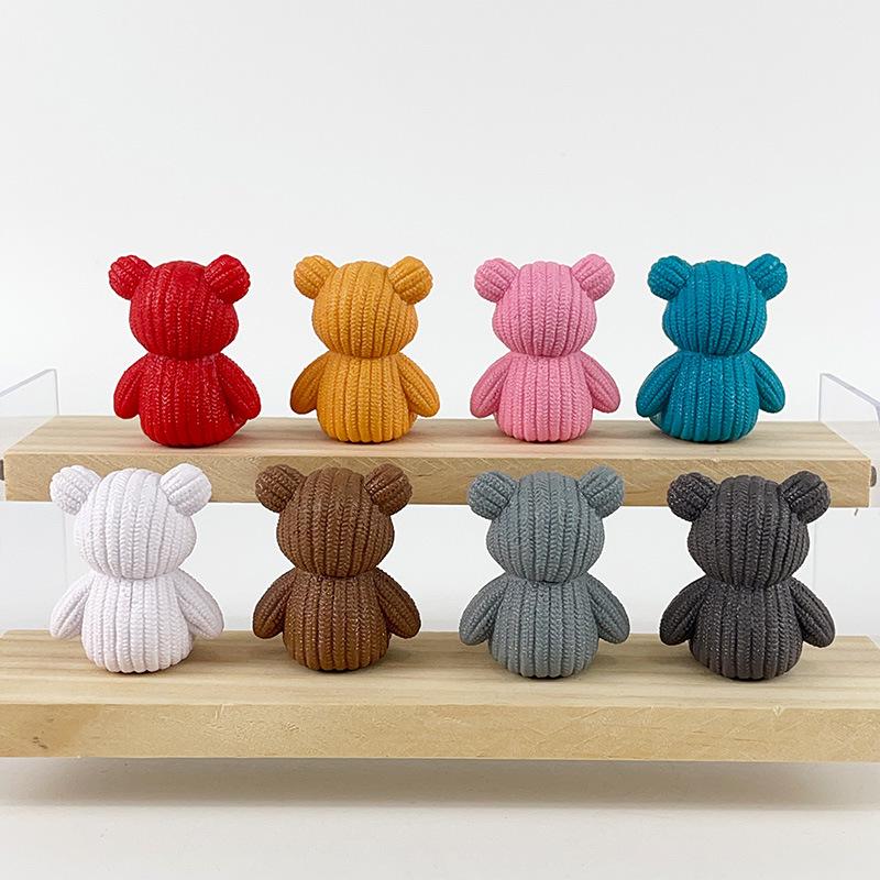 Woolen Bear Cake Ornaments: Creative Gashapon Doll Blind Box Toy