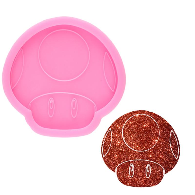 Soppsjokoladeform Soppsilikonformer Kakepyntverktøy Cupcake Topper Godteri Sjokoladegummipastaformer