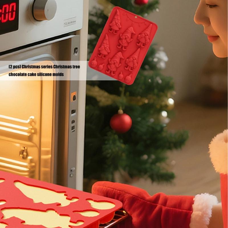 Christmas Gnomes Silicones Bakewares Mold Detailed Design Heat Resistant Crafting And Baking Essential