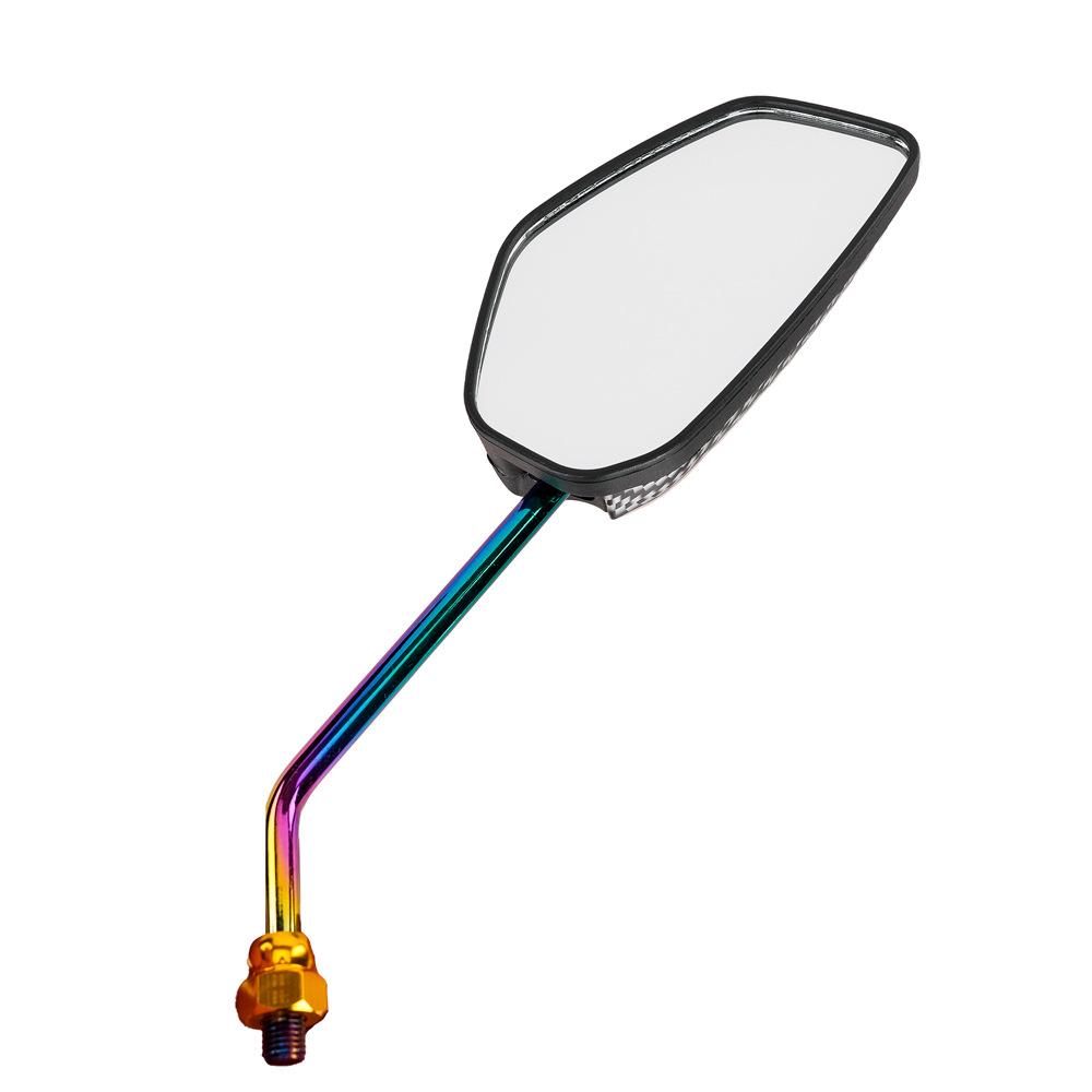 Electric car battery car modified carbon fiber pattern burned titanium electroplating color rod rearview mirror electroplating NIU car mirror